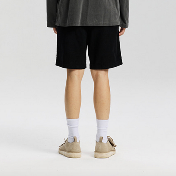 CORDUROY COMFORT SHORTS - BLACK