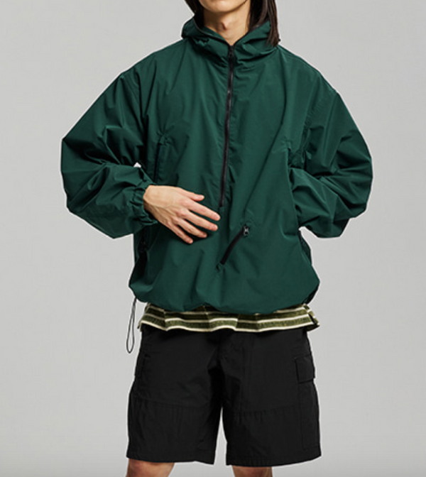 MICRO RIPSTOP ANORAK JACKET - DARK GREEN