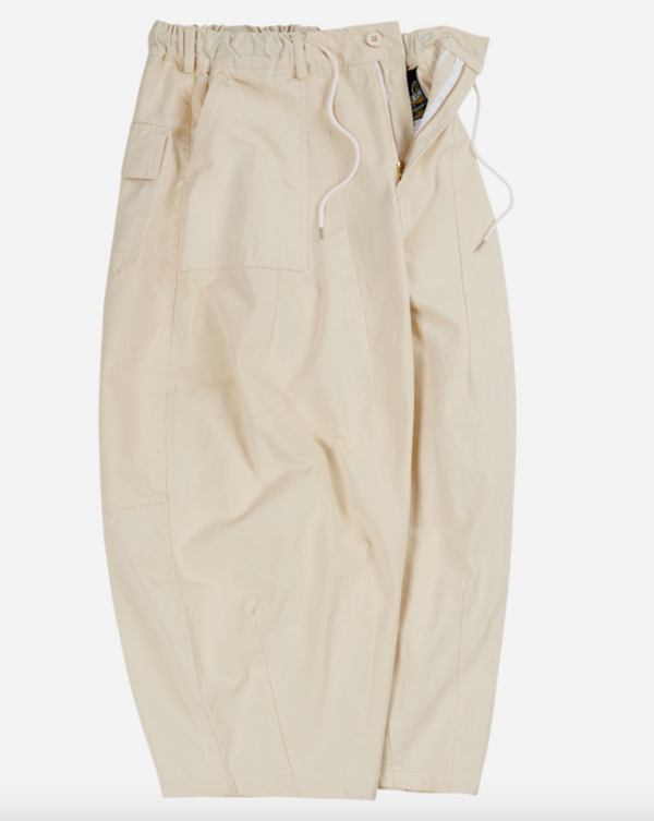 TWILL BALLOON PANTS - IVORY