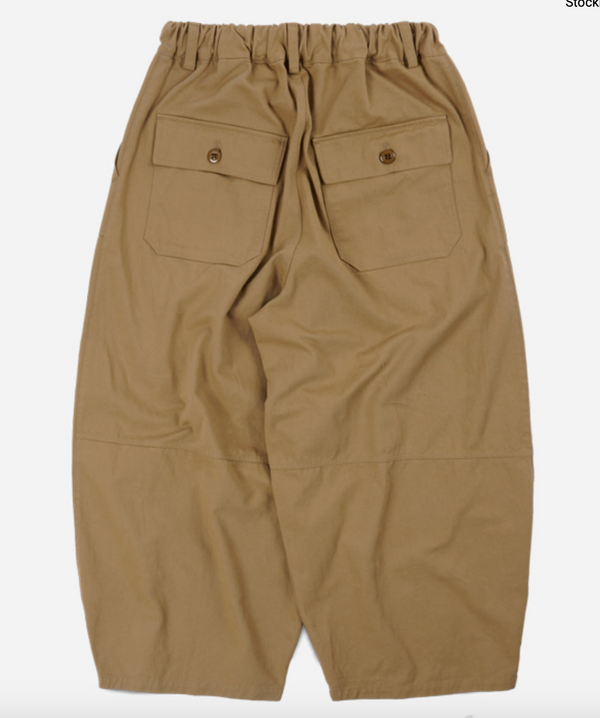 TWILL BALLOON PANTS - BEIGE RELABEL