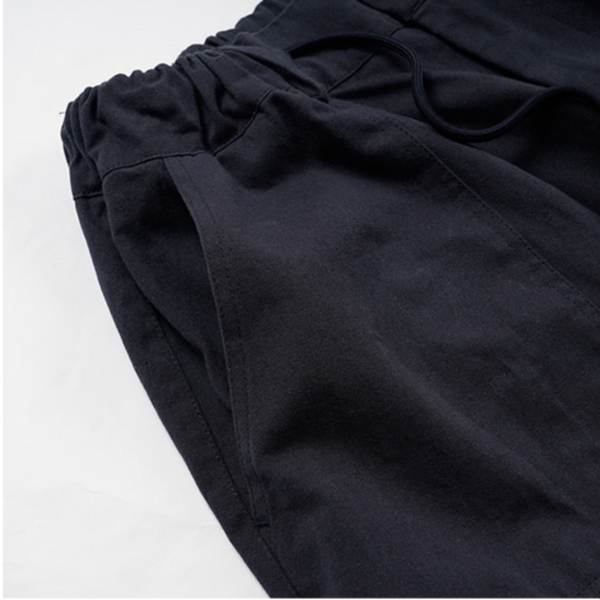TWILL BALLOON PANTS - NAVY