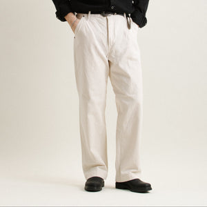 FOB Factory - DUCK CANVAS WORK PANTS - ECRU -  - Alternative View 1