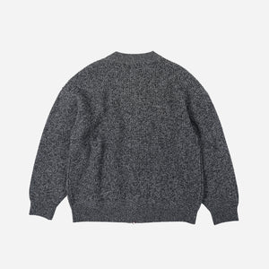Frizmworks - Frizmworks Tweed Wool Zip Up Cardigan - Charcoal -  - Alternative View 1