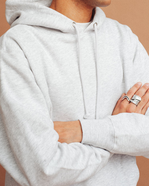 12.7oz HEAVYWEIGHT OVERHEAD HOODIE - ASH