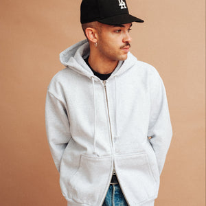 United Athle - 15 0Z MAGNUM FULL ZIP HOODIE - ASH -  - Alternative View 1