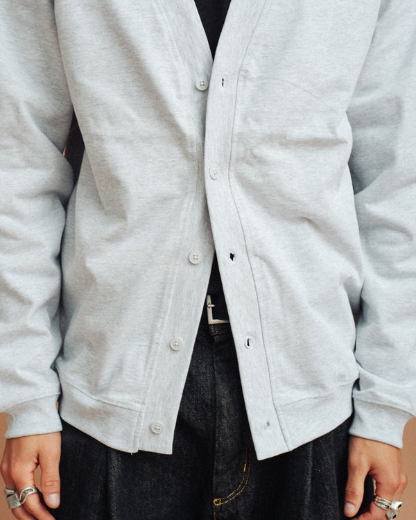 JERSEY CARDIGAN - ASH