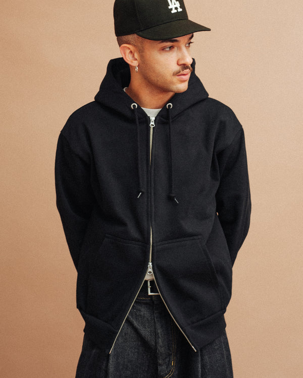 15 OZ MAGNUM FULL ZIP HOODIE - BLACK