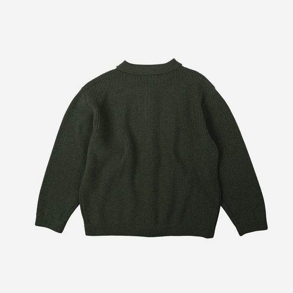 Frizmworks Ultra Heavyweight Collar Cardigan - Forest Green