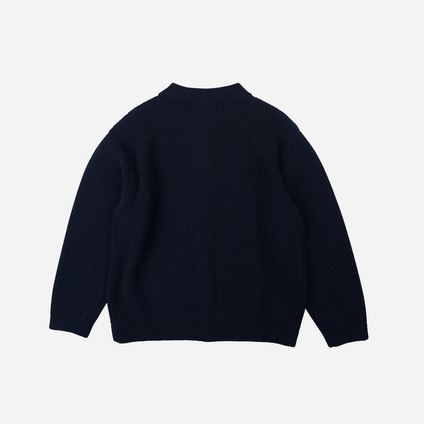 Frizmworks Ultra Heavyweight Collar Cardigan - Navy