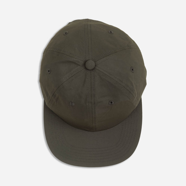 6 PANEL NYLON BASEBALL CAP - OLIVE