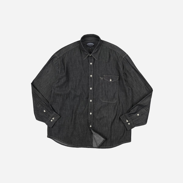 Frizmworks Utility Flap Pocket Denim Work Shirt - Black