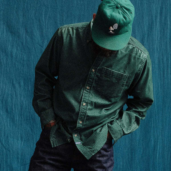 VINTAGE B.D CORD SHIRT - GREEN BOX