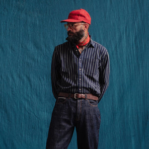 Dubbleware - VINTAGE B.D STRIPE DENIM SHIRT - INDIGO -  - Alternative View 1