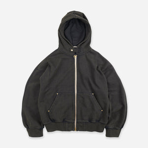 Frizmworks - VINTAGE DYEING HOODED ZIP PARKA - BLACK/BROWN -  - Main Front View