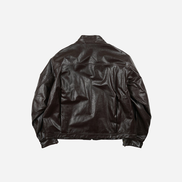Frizmworks Waxed Cowhide Buddy Harrington Jacket - Brown