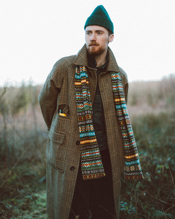 LOVAT TWEED RAGLAN OVERCOAT - BROWN
