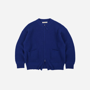 Frizmworks - Frizmworks Wool Deck Zip Up Cardigan - Cobalt Blue -  - Main Front View