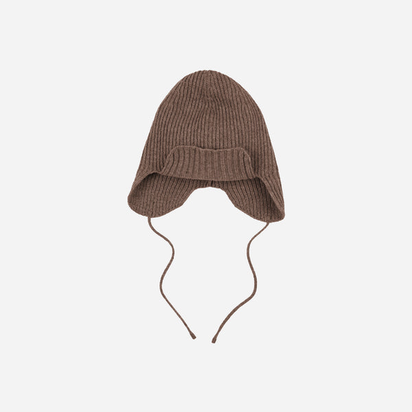 Frizmworks Wool Earflap Knit Beanie - Cocoa