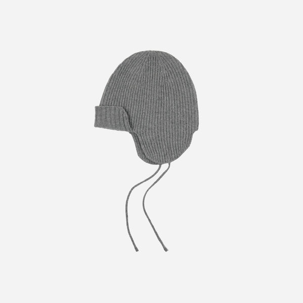 Frizmworks Wool Earflap Knit Beanie - Grey