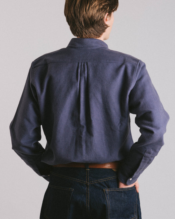 MOLESKIN PEARLSNAP SHIRT - FADED NAVY