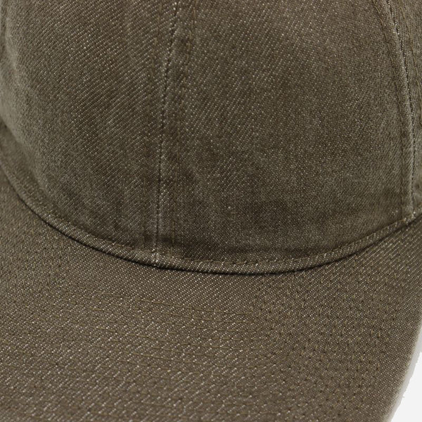 70s WASHED DENIM CAP - OLIVE