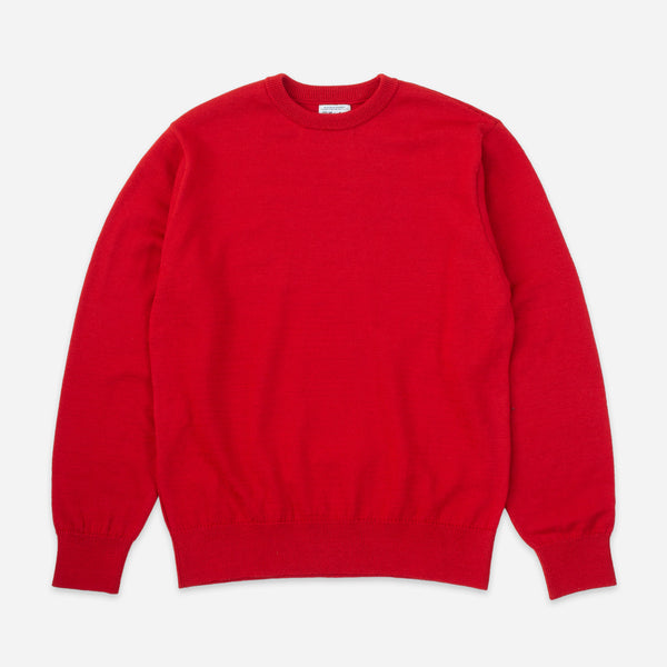 AMERICAN WOOL CREW KNIT - RED