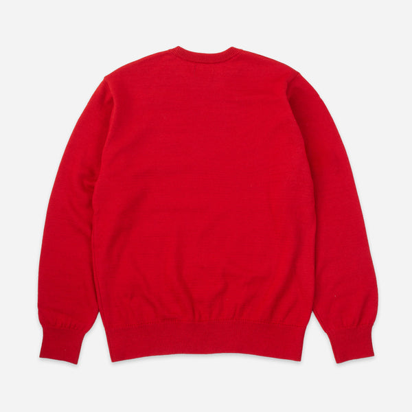 AMERICAN WOOL CREW KNIT - RED