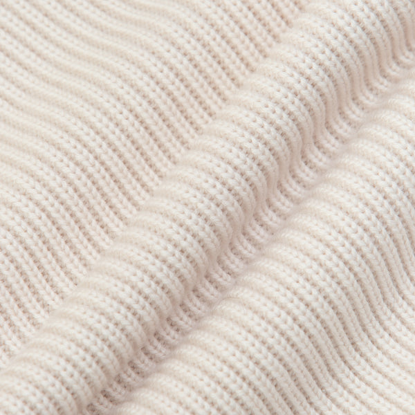 EX FINE WOOL RIB KNIT SWEATER - IVORY