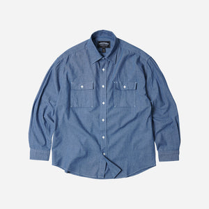 Frizmworks - CIGARETTE POCKET CHAMBRAY SHIRT - BLUE -  - Main Front View