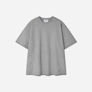 Anglan - LAYERED ESSENTIAL LOGO T-SHIRT - GREY -  - Main Front View