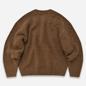 Frizmworks - ALPACA BOUCLE KNIT - BROWN -  - Alternative View 1