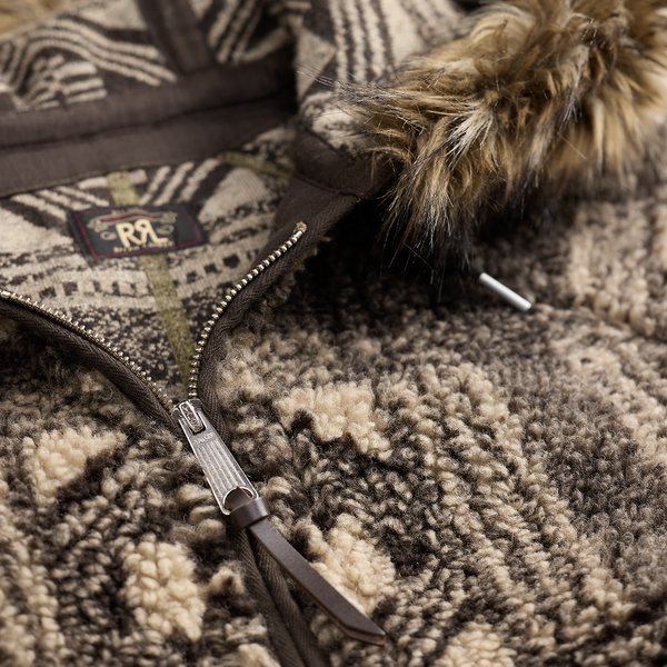 RRL Knit Full-Zip Sweatshirt Cream