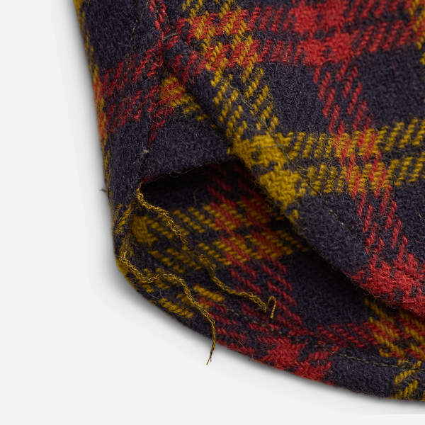 CHECKED FLANNEL SPORTS OVERSHIRT - BROWN/BIEGE