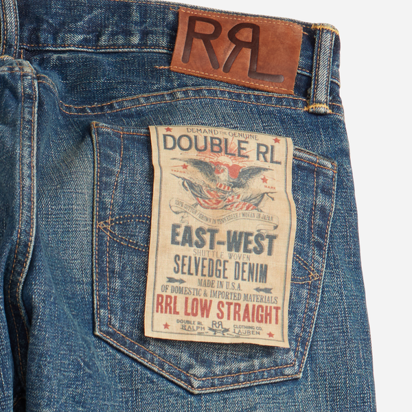 Double RL By Ralph Lauren Low Straight 5-Pocket Denim Jean