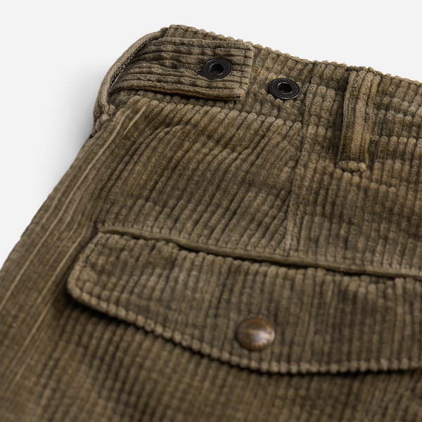 RRL Repaired Corduroy Field Trouser Repaired Distressed Brown