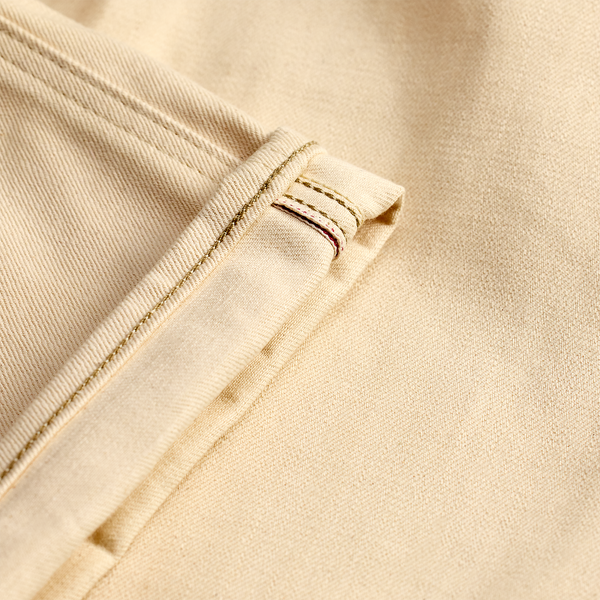 ANNIVERSARY COWBOY BUCKLE STRAIGHT SELVEDGE JEANS - SEEDED NATURAL