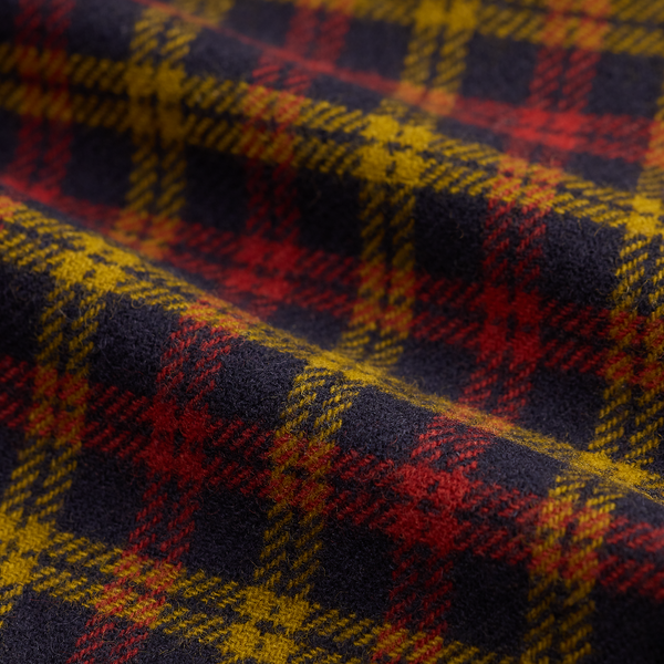 CHECKED FLANNEL SPORTS OVERSHIRT - BROWN/BIEGE