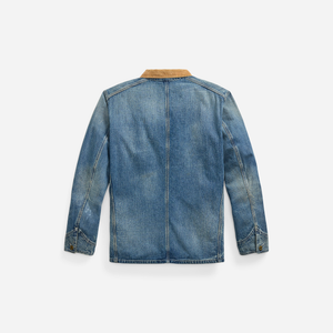 Double RL By Ralph Lauren - Corduroy Collar Denim Jacket - Wrightsville Wash -  - Alternative View 1