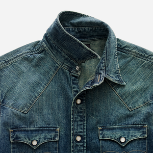 Double RL By Ralph Lauren - BUFFALO WEST DENIM SHIRT - DARK WASH -  - Alternative View 1