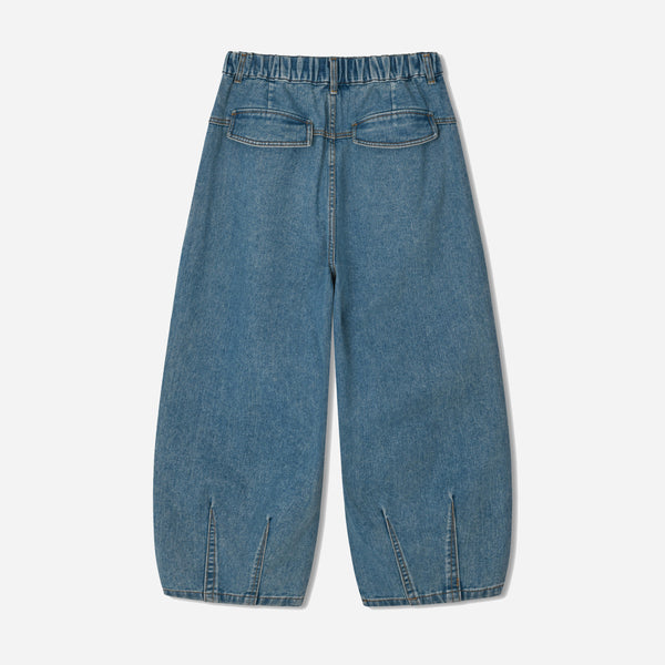STONE VINTAGE DENIM BALLOON PANT - LIGHT BLUE