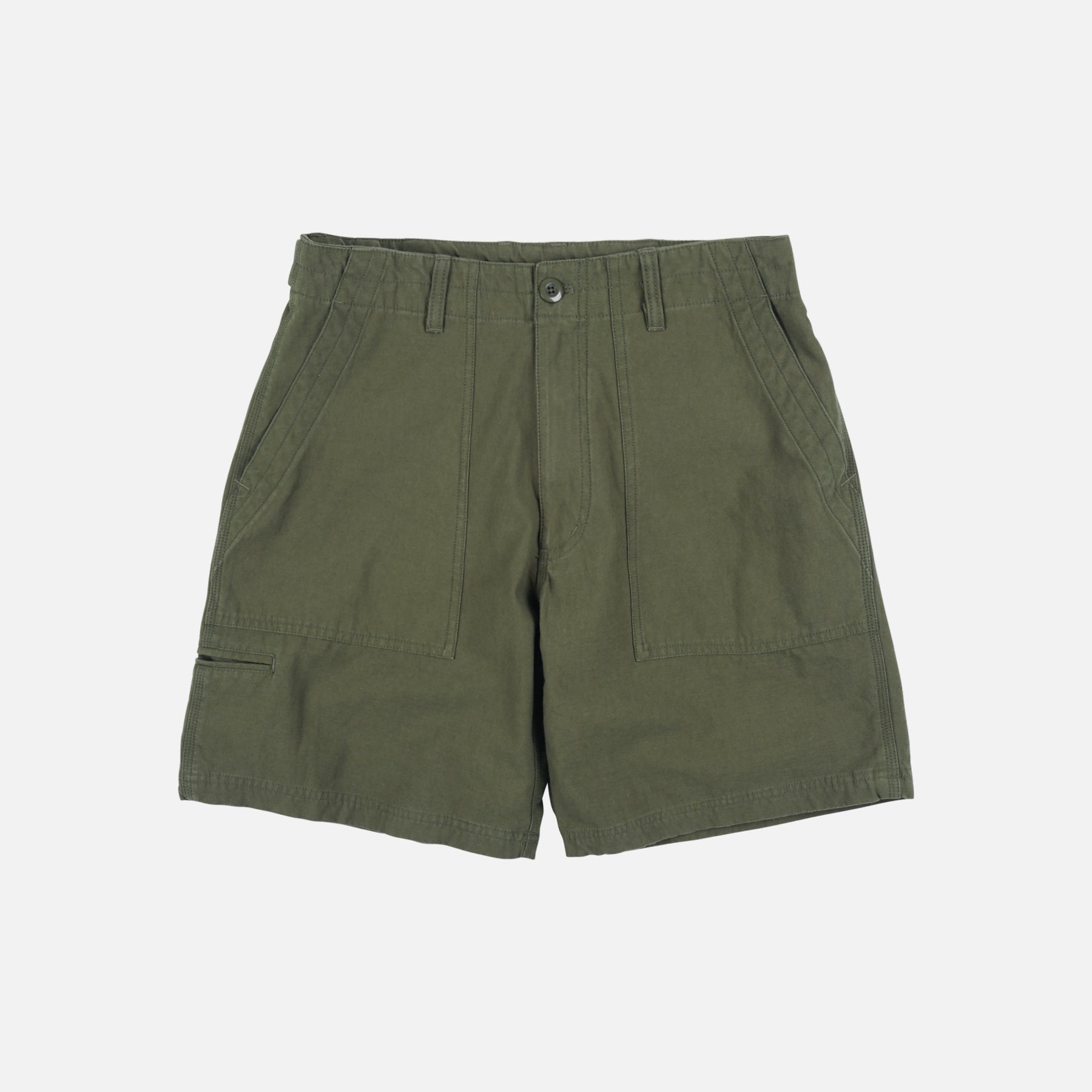 Frizmworks BACKSATIN ESSENTIAL FATIGUE SHORTS - OLIVE - The Great