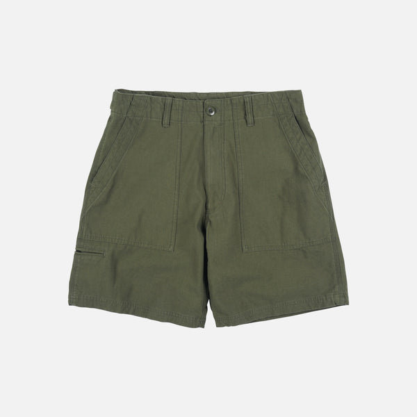 BACKSATIN ESSENTIAL FATIGUE SHORTS - OLIVE