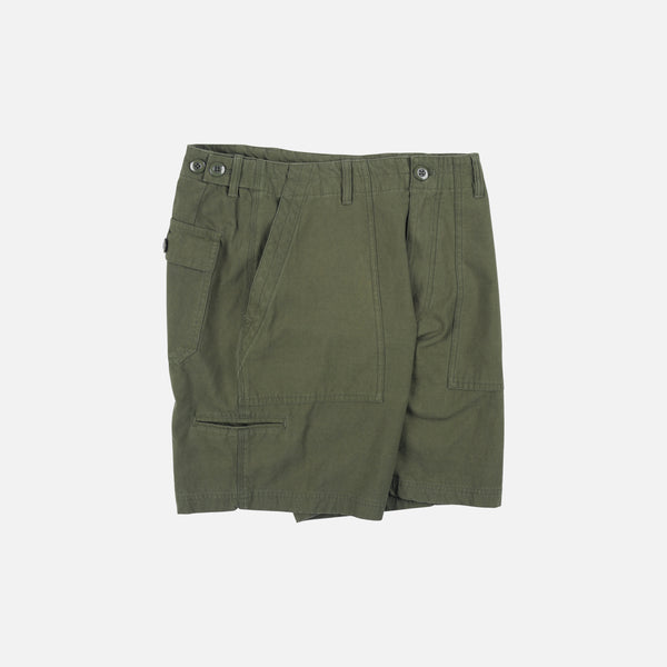 BACKSATIN ESSENTIAL FATIGUE SHORTS - OLIVE