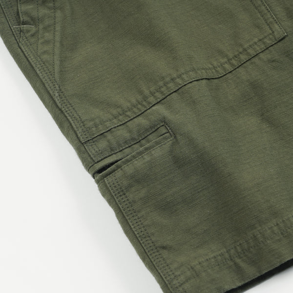 BACKSATIN ESSENTIAL FATIGUE SHORTS - OLIVE