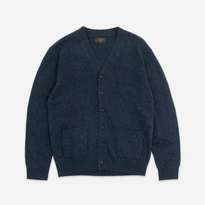 Beams+ - CLASSIC WOOL 7G CARDIGAN - NAVY -  - Main Front View