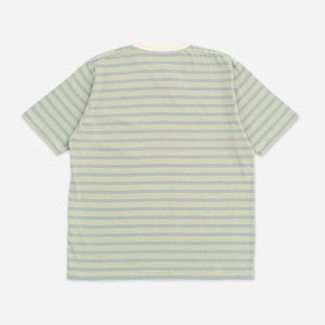 Beams+ - PINSTRIPE POCKET T-SHIRT - OFF WHITE/CLAY -  - Alternative View 1