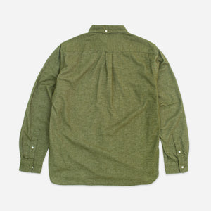 Beams+ - SOLID FLANNEL SHIRT - OLIVE -  - Alternative View 1