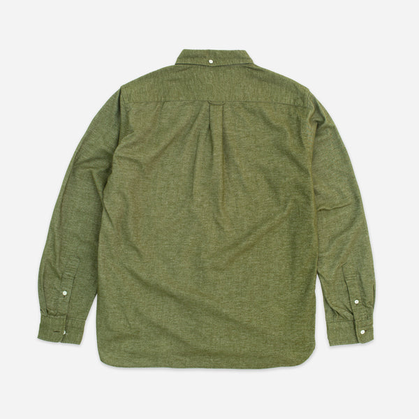 SOLID FLANNEL SHIRT - OLIVE