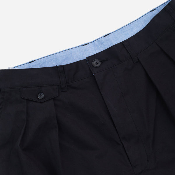 2 PLEAT CLASSIC TWILL CHINO TROUSER - BLACK