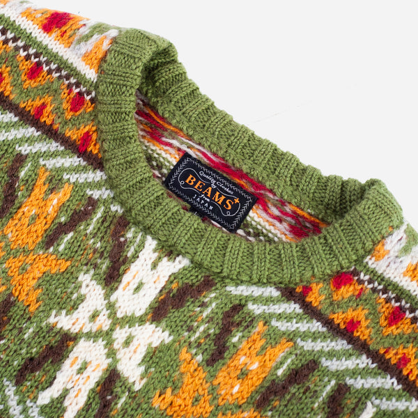 FAIRISLE PATTERNED KNIT - GREEN